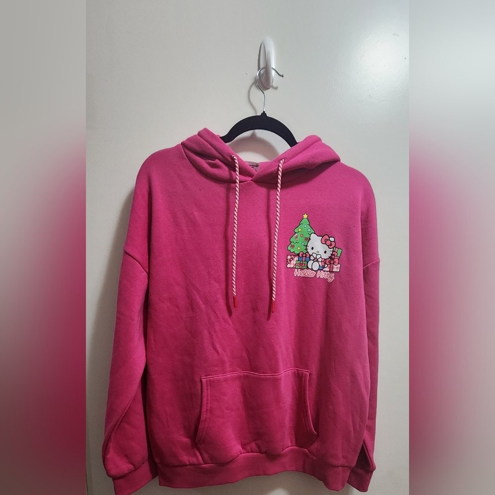 Hello Kitty Christmas Hoodie Pink Medium